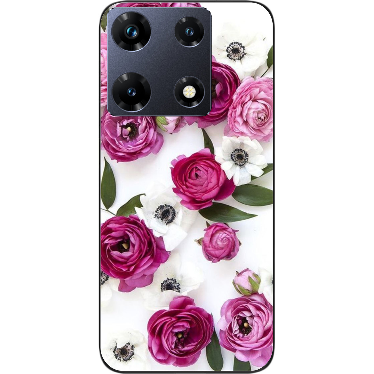 Силіконовий чохол бампер Epik для Infinix Note 30 Pro 4G (X678B) з картинкою Квіти