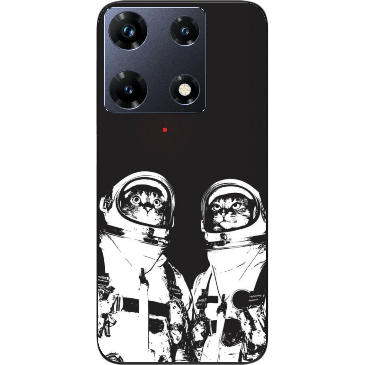 Силіконовий чохол бампер Epik для Infinix Note 30 Pro 4G (X678B) з картинкою Космонавти котів