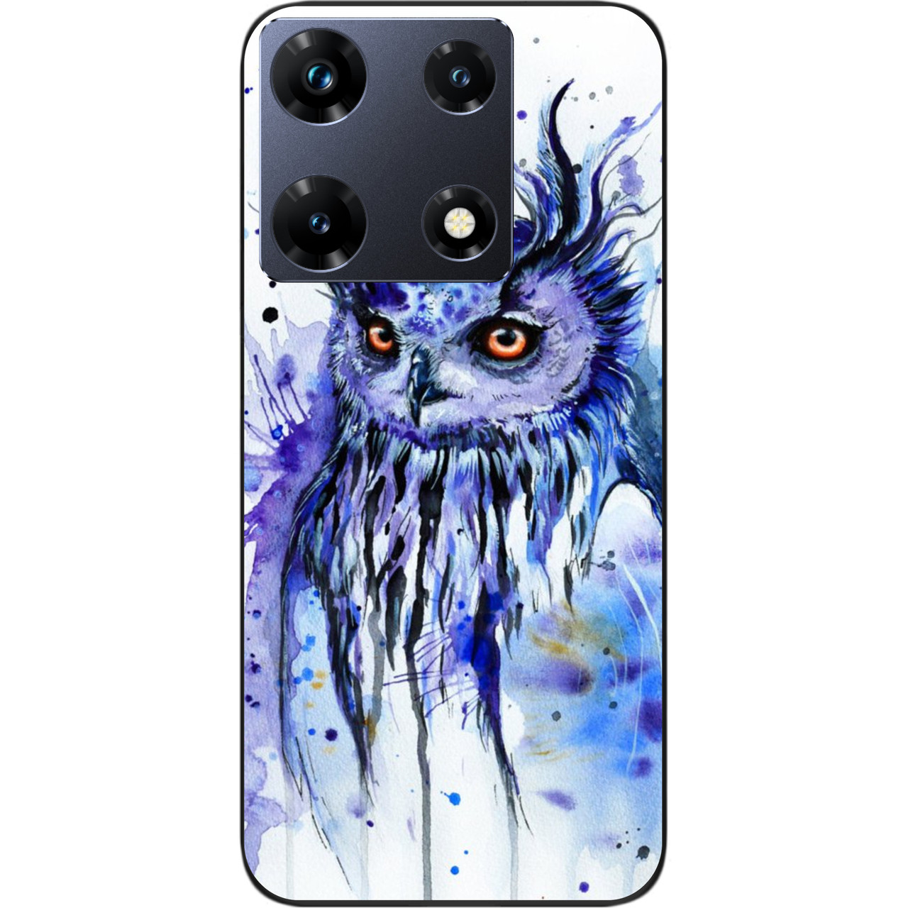 Силіконовий чохол Epik для Infinix Note 30 Pro 4G (X678B) з картинкою Сова акварель