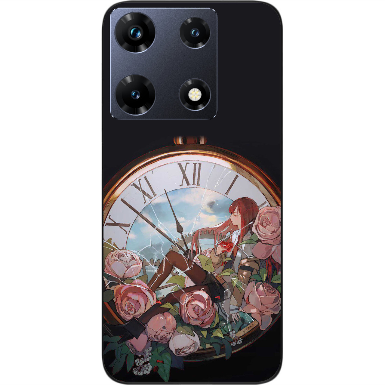 Силіконовий чохол Epik для Infinix Note 30 Pro 4G (X678B) з картинкою Курісу в годиннику
