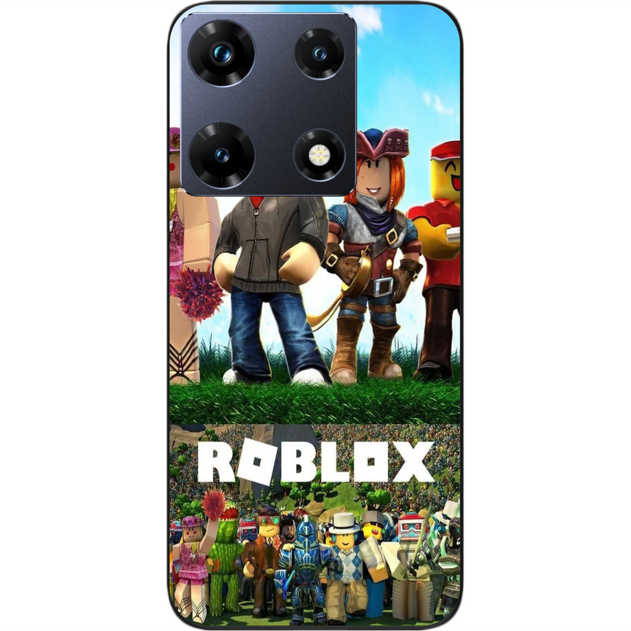 Силіконовий чохол бампер Epik для Infinix Note 30 Pro 4G (X678B) з картинкою Roblox герої