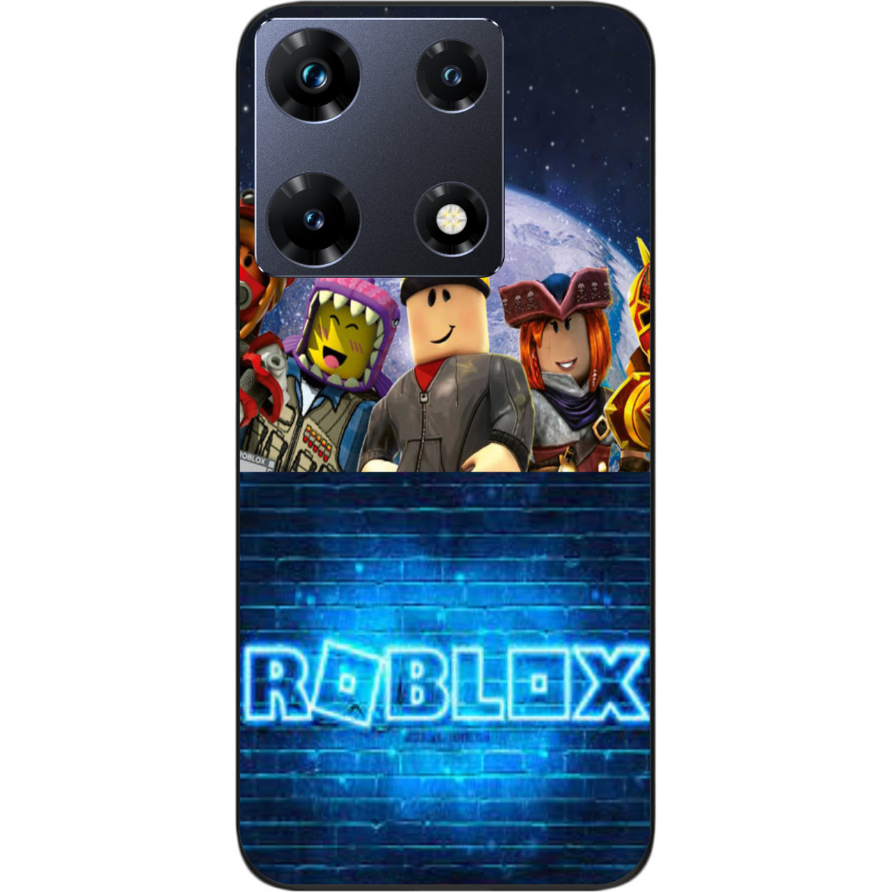 Силіконовий чохол бампер Epik для Infinix Note 30 Pro 4G (X678B) з картинкою Roblox гра