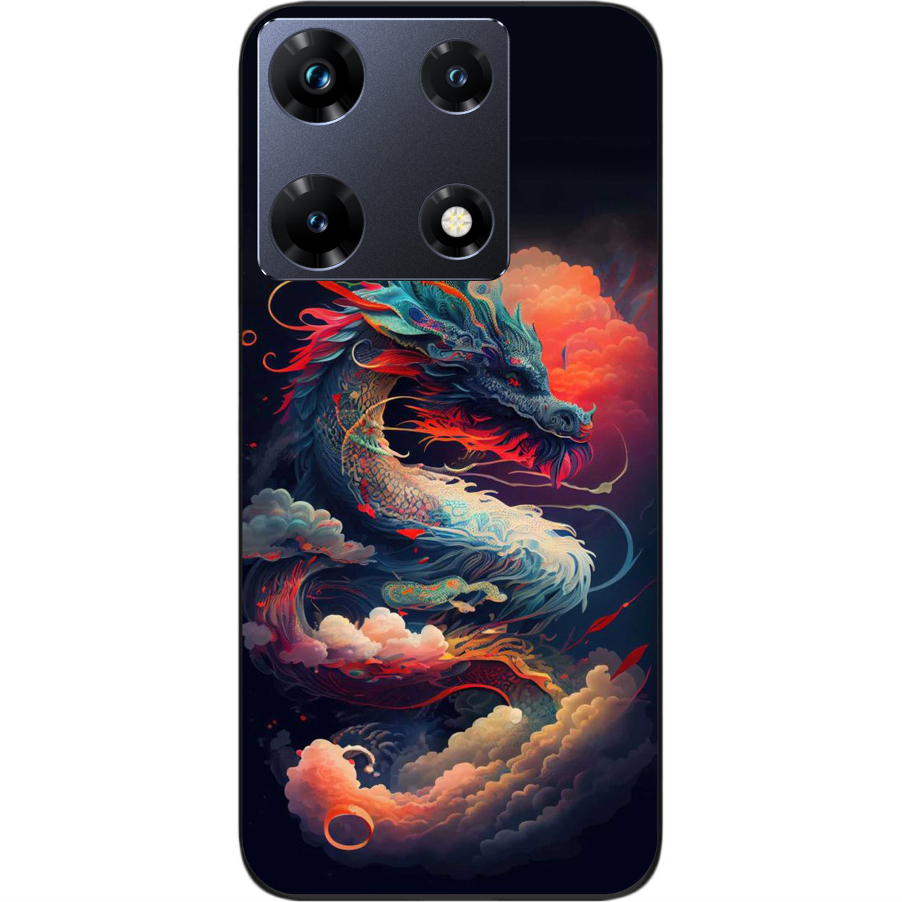 Силіконовий чохол бампер Epik для Infinix Note 30 Pro 4G (X678B) з картинкою Дракон у хмарах