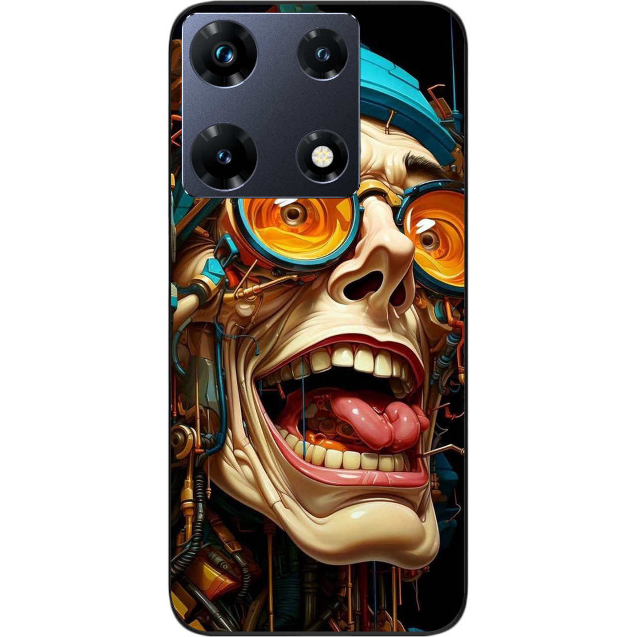 Силіконовий чохол бампер Epik для Infinix Note 30 Pro 4G (X678B) з картинкою Голова робота