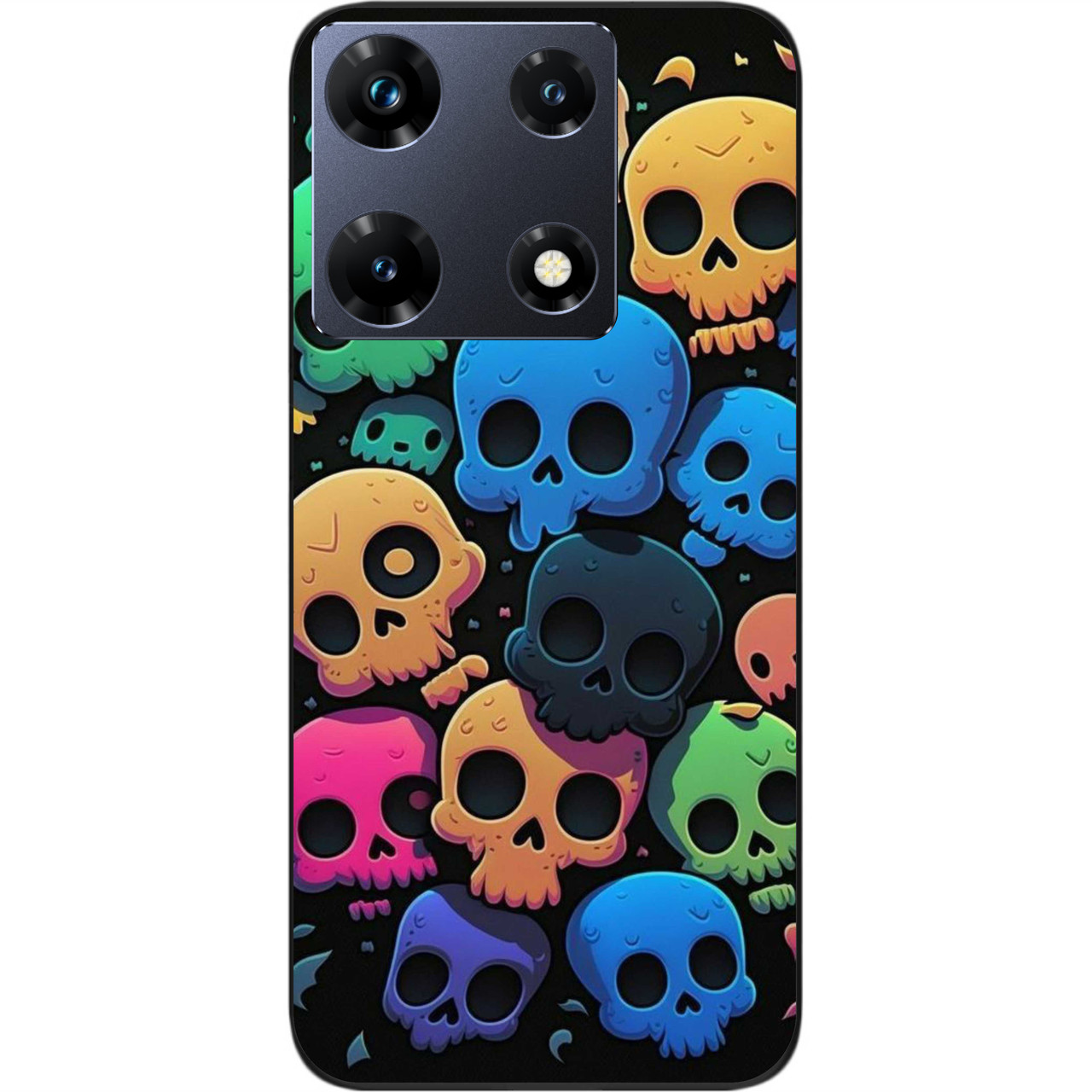 Силіконовий чохол бампер Epik для Infinix Note 30 Pro 4G (X678B) з картинкою Кольорові черепашки