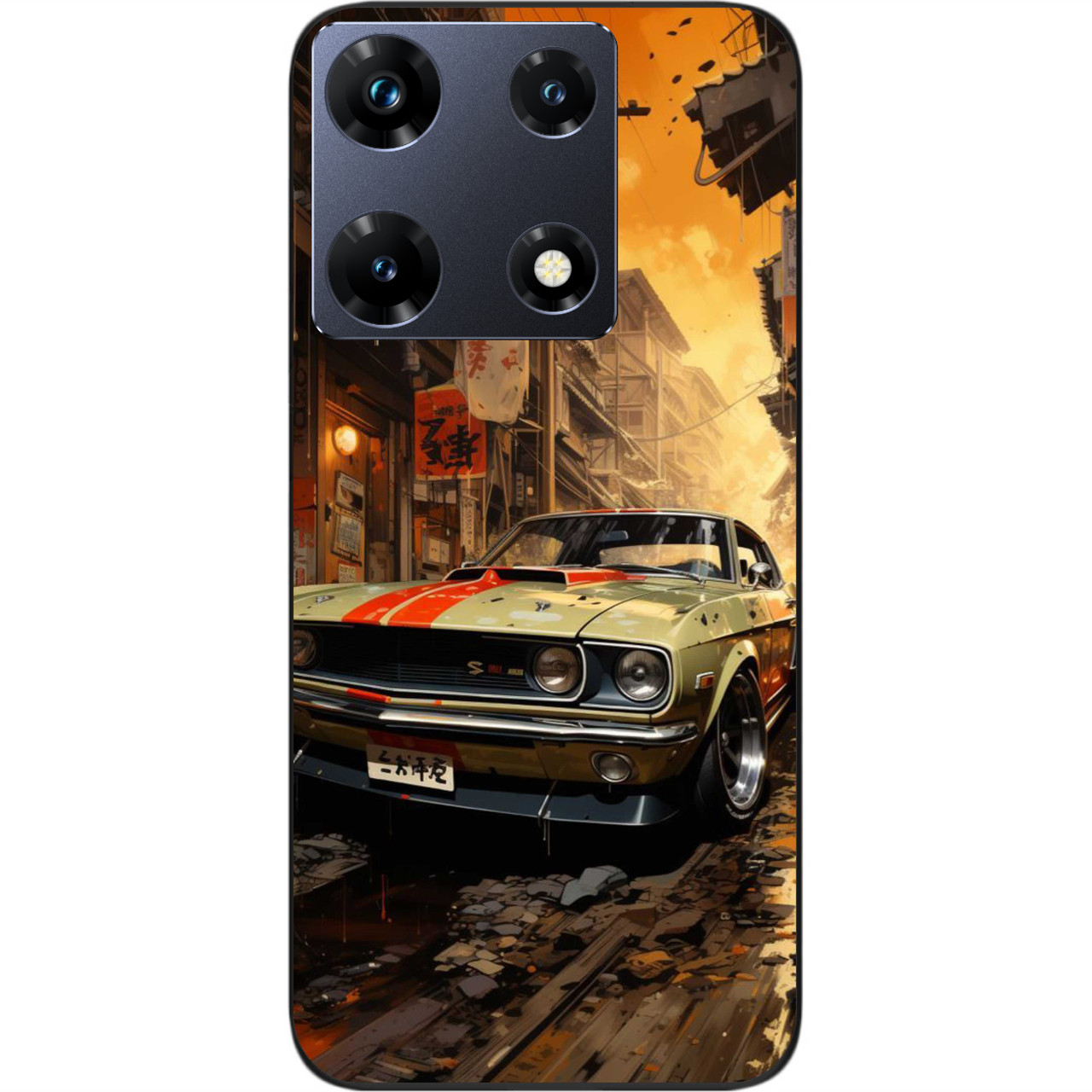 Силіконовий чохол бампер Epik для Infinix Note 30 Pro 4G (X678B) з картинкою Старий мустанг