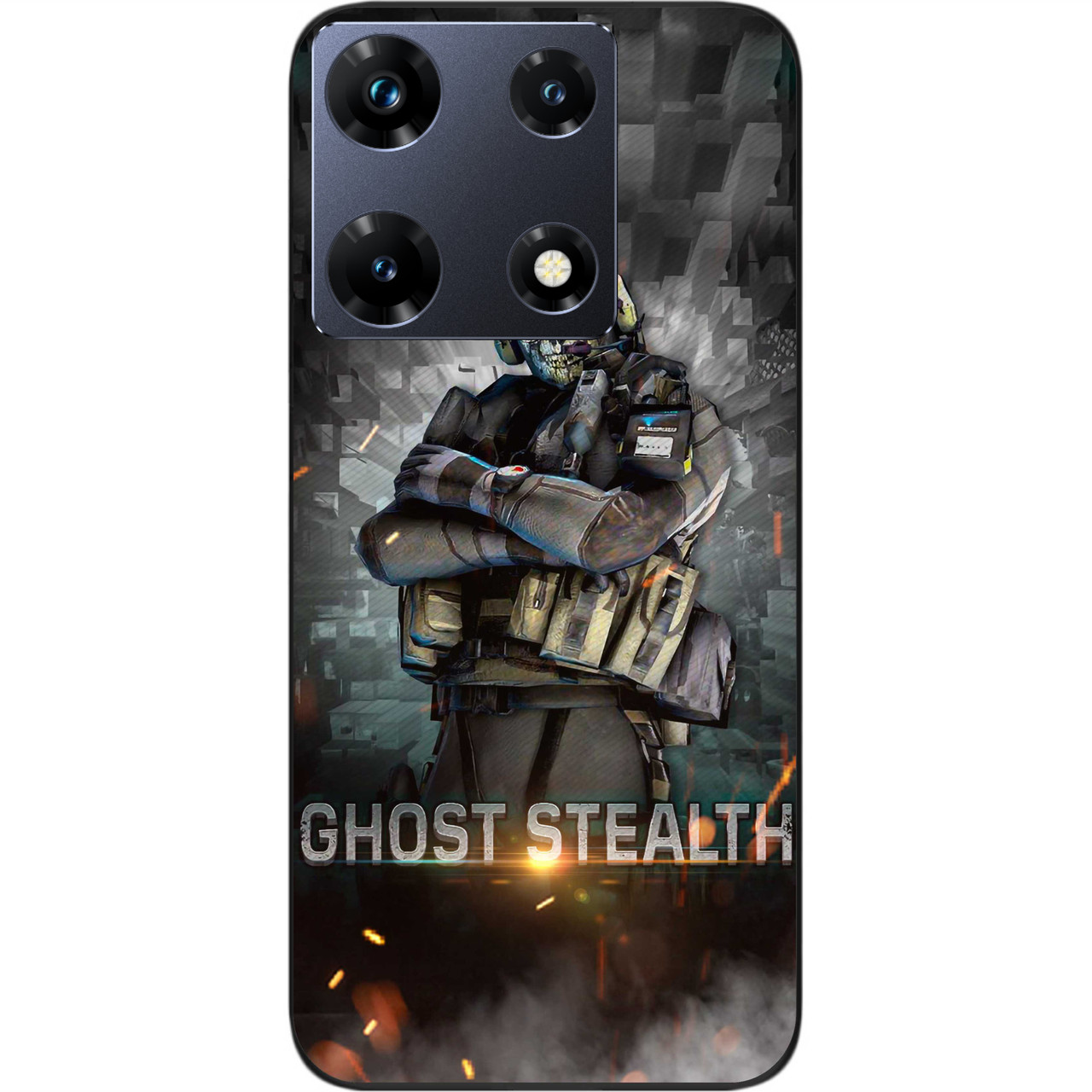 Чохол силіконовий Epik для Infinix Note 30 Pro 4G (X678B) з картинкою Call of Duty Ghost Примара