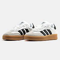 Женские кроссовки Adidas Samba XLG, белый, черный, серый, коричневый, Вьетнам