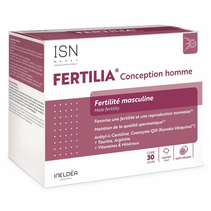 Ineldea Фертилія Зачаття Чоловік / FERTILIA CONCEPTION HOMME - 30 пакетиків-саше, Sante Naturelle