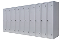 Шкаф для одежды 1800х4000х500 мм металлический десятикамерный, одноуровневый