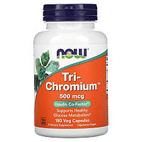 Витамины и минералы NOW Tri-Chromium 500 mcg, 180 вегакапсул DS