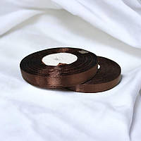 Стрічка атласна 0.9 см Коричнева (рулон 32 метри), А09-32-32