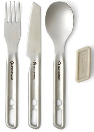 Набір туристичних столових приборів Sea To Summit Detour Stainless Steel Cutlery Set 1P, фото 1