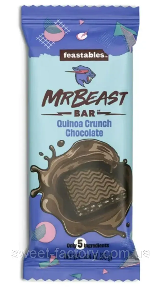 Шоколад Feastables Mr Beast Bar Quinoa Crunch Chocolate 60g