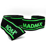 Бинти на коліна MadMax MFA-299 Non slide & slip knee wraps 2.0m Black/Green, фото 7