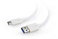 USB Cablexpert Cable (CCP-USB3-AMCM-W-0,1 м) USB3.0-USB Type-C, 0,1 м, премиум, Белни