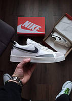 Белые мужские кроссовки Nike Blazer Low White Black 40-44