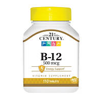 Витамины и минералы 21st Century Vitamin B12 500 mcg, 110 таблеток DS