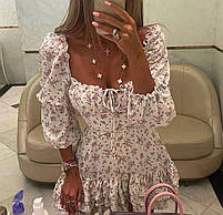 Сукня жіноча тендітна зі штапеля з квітковим принтом (Норма), фото 3