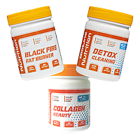 Black Fire Жироспалювач, Detox Cleaning (Детокс) + Collagen Beauty Bioline Nutrition