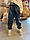Джоггери для дівчинки з високою посадкою із еко-шкіри чорного кольору р.122-140, фото 7