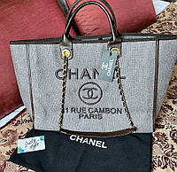 CHANEL - 31 Rue Cambon Maxi Shopping Bag серо-коричневая сумка