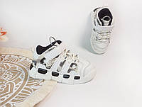 Дитячі демісезонні черевики 27 30 для хлопчика дівчинки хайтопи білі спортивні кросівки