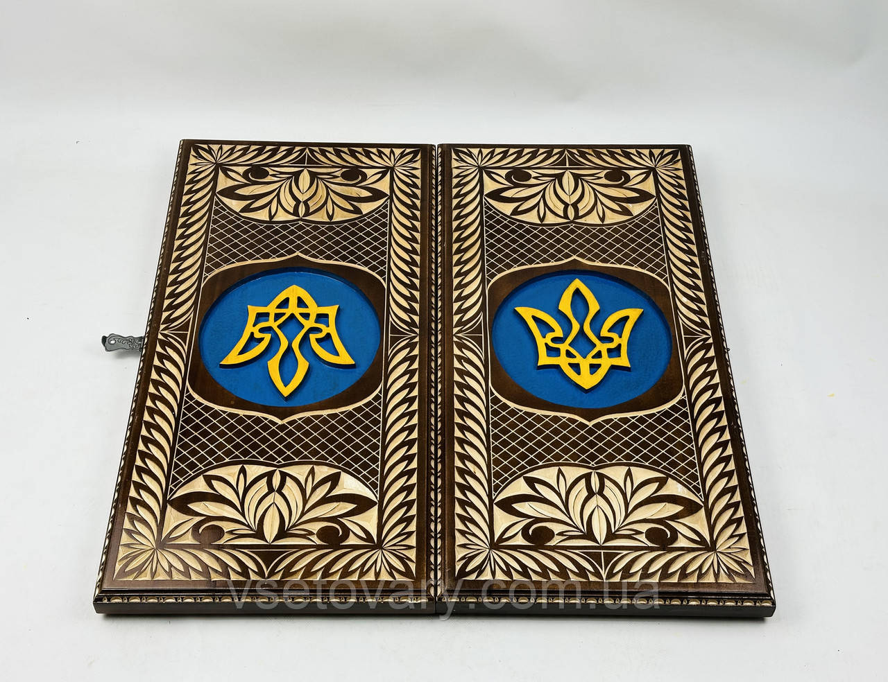 Нарди ручної роботи Герб Козак (70х70 см)