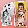 Міні принтер для друку фото з телефону Cat Ears 8499 White/Pink, фото 3