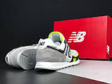 Чоловічі кросівки New Balance 574 замшеві стильні молодіжні білі, фото 5