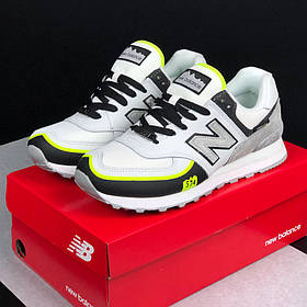Чоловічі кросівки New Balance 574 замшеві стильні молодіжні білі