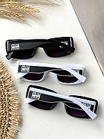 Брендовые женские очки Miu Miu Солнцезащитные женские очки Миу Миу Стильные женские черные очки miumiu