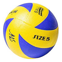 Мяч волейбольный Minksa, склееный, PVC, микрофибра, разн. цвета