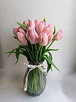 Букет рожевих тюльпанів з холодної порцеляни