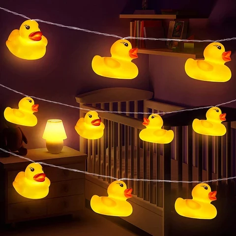 Гірлянда світлодіодна DUCK 1.5 м Гірлянда з 10 гумових міні-качечок iC227, фото 1