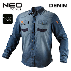 Робоча сорочка чоловіча DENIM, розмір L/52 NEO (81-549-L)