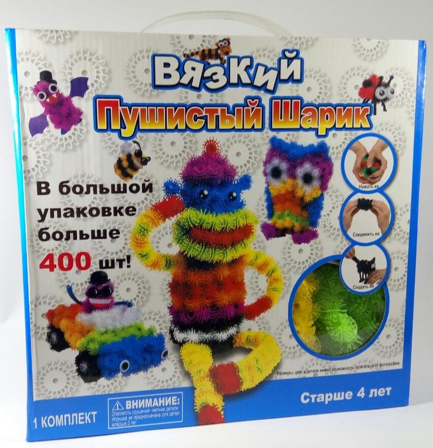 Банчемс mega pack 400 конструктор-липучка Bunchems м'який конструктор-рейп'яжник