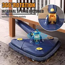 Швабра висувна трикутна Multi function mop Синій YU227, фото 6