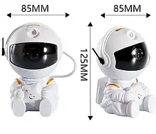 Лазерний нічник-проєктор космонавт зоряного неба від USB mini Астронавт з пультом YU227, фото 3