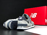 Чоловічі кросівки New Balance 574 замшеві молодіжні повсякденні сірі сині, фото 5
