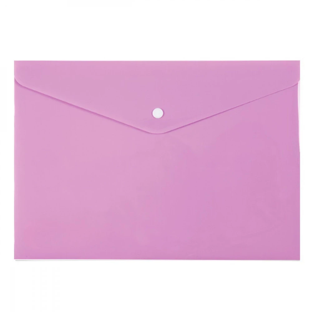 Папка-конверт А4 пластикова на кнопці  бузкова  ("Axent" 1412-36 "Pastelini")