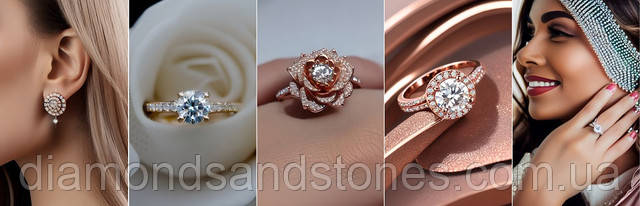 Девушки с золотыми украшениями с бриллиантами кольца с бриллиантами