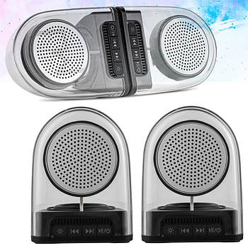 Bluetooth колонка магнітна JEDEL Wave-98 TWS, Прозора / Портативна колонка блютуз / Блютуз колонка