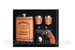 Подарунковий чоловічий набір Jack Daniels: 2 чарки, фляга, запальничка, лійка