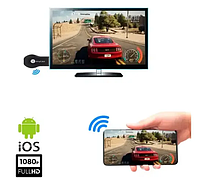 Беспроводной медиаплеер для телевизора Screen mirroring HDMI питание M9 от USB черного цвета