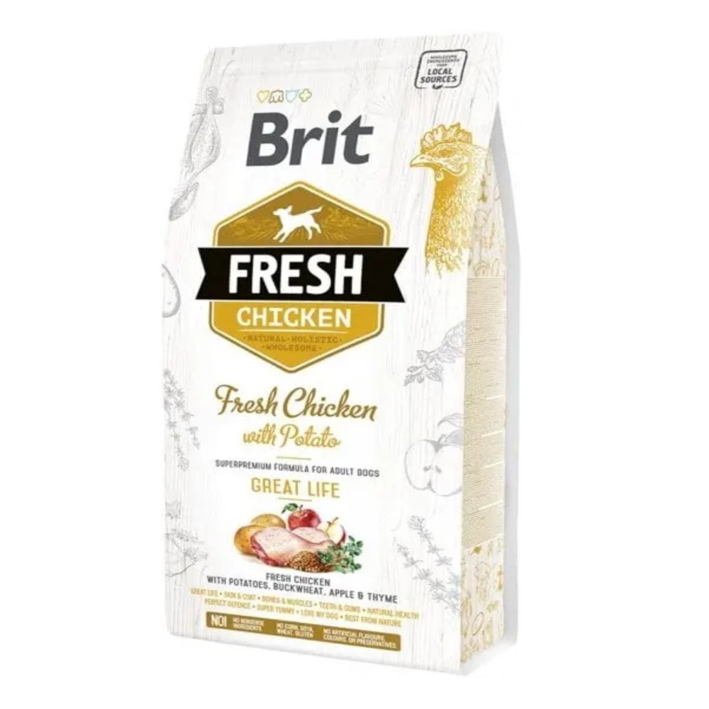 Brit Fresh Chicken with Potato Great Life для собак з куркою 12 кг