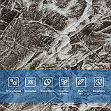 Самоклеюча 3D панель під камінь сіра рвана цегла для декору стін інтер'єру будинку 700х770 мм, фото 4