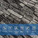 Самоклеюча панель 3D для стін графітового кольору 700x770 мм легкий декоративний матеріал для інтер'єру оздоблення стін, фото 4