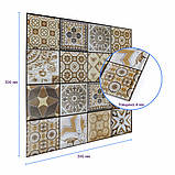 Декоративна плитка, що самоклеїться, ПВХ 30х30 см 5 мм для стін стель з імітацією дерева каменю та натуральних матеріалів., фото 3