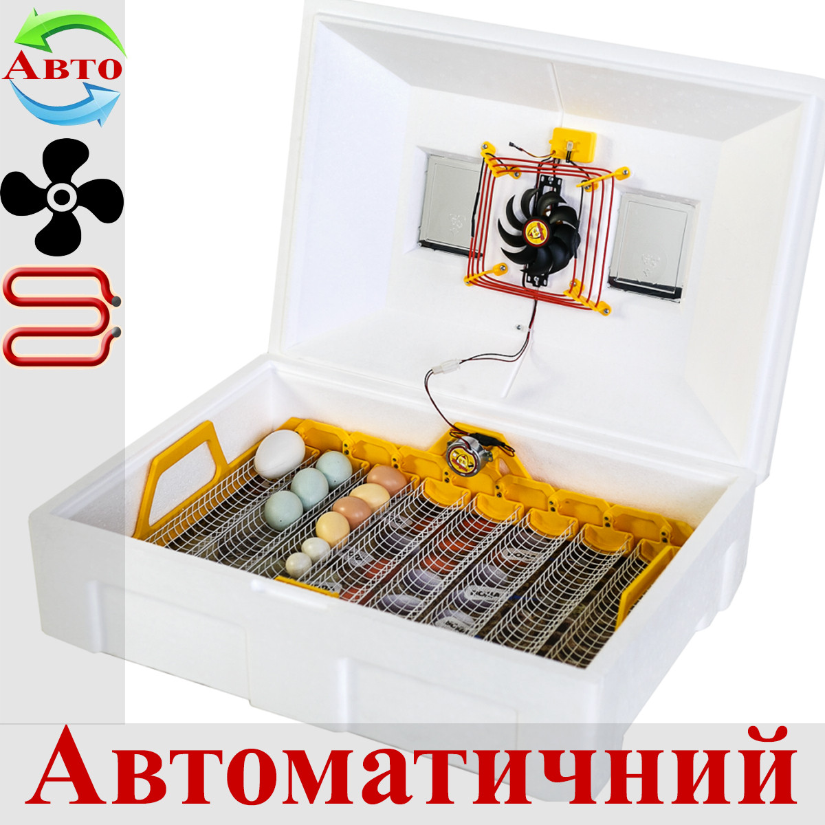 Інкубатор для яєць Теплуша автоматичний ІБ-72 ТА